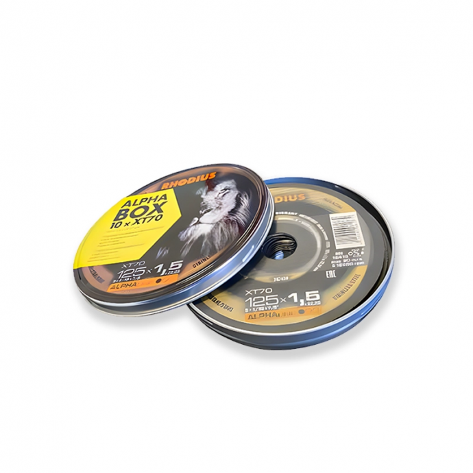 Box of 10 flat cutting wheels Ø125