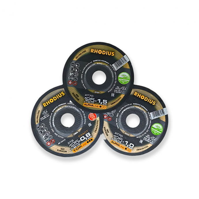 DISQUES À TRONÇONNER RHODIUS Ø125/230mm