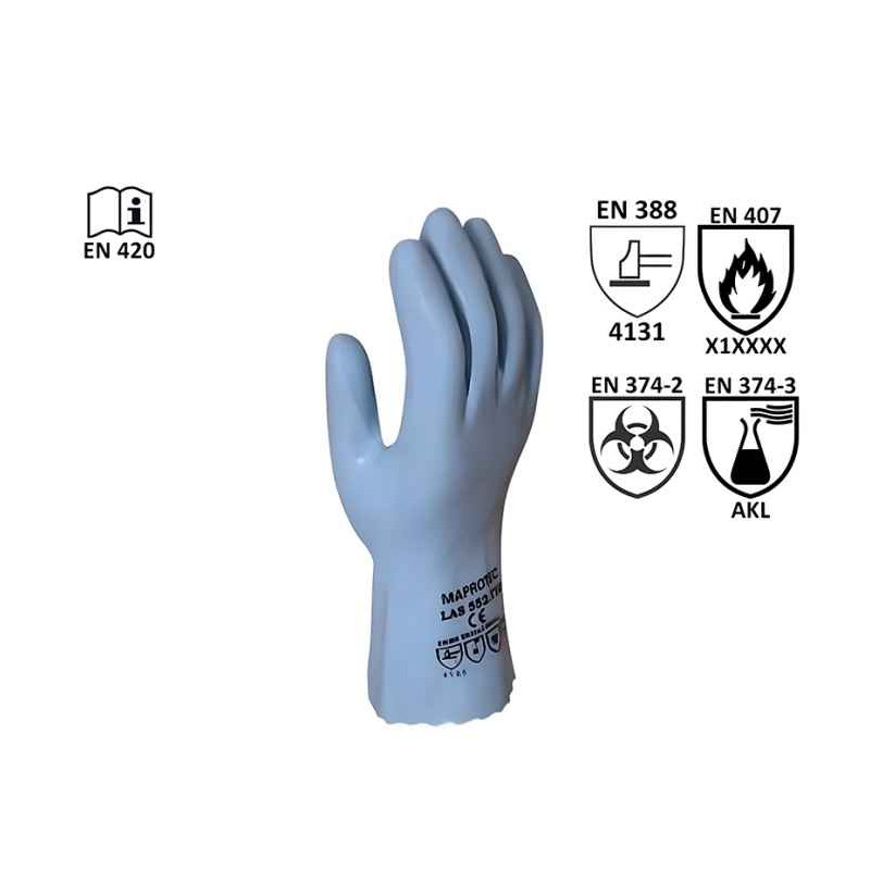 GANTS LATEX natural support cotton coated